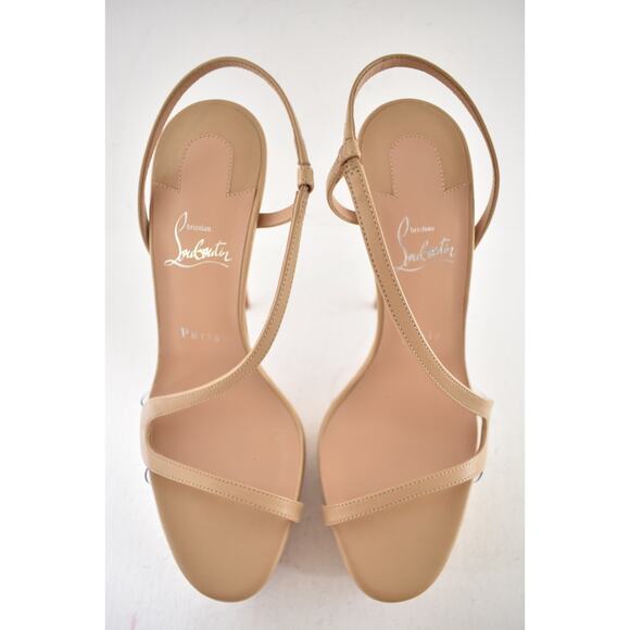 Christian Louboutin Rosalie Alta 150 Blush Nude Kid Platform Sandal Heel Pump 40 - Picture 9 of 14